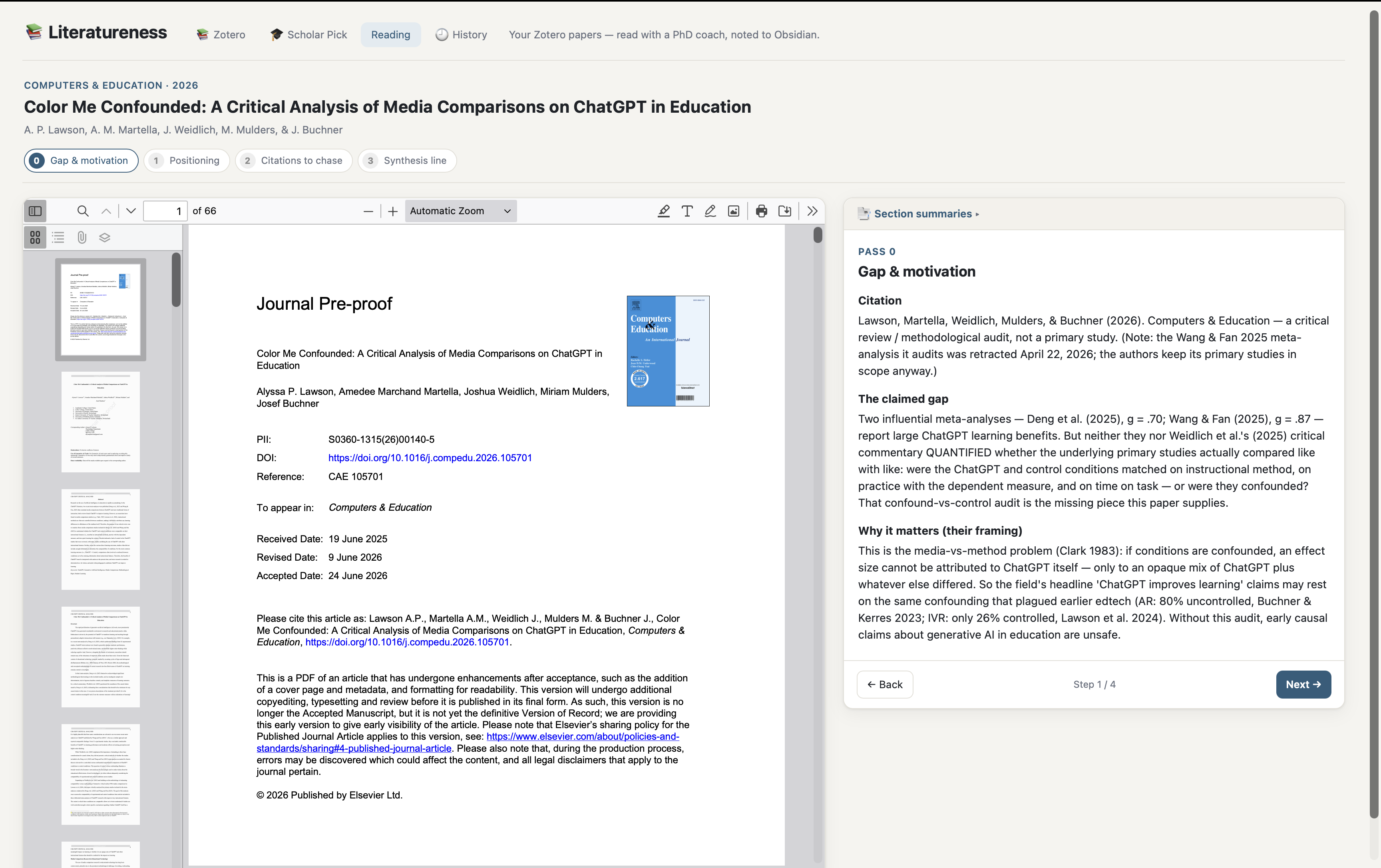 Reading with AI coach